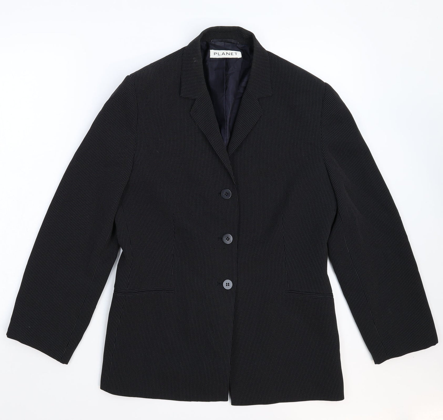 Womens UK Size 12 Planet Regular Black Suit Jacket