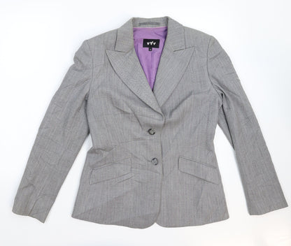 Per Una Womens Grey Striped  Jacket Suit Jacket Size 10