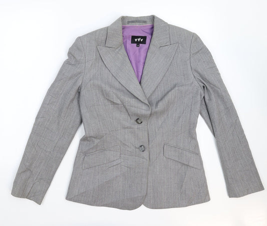 Per Una Womens Grey Striped  Jacket Suit Jacket Size 10