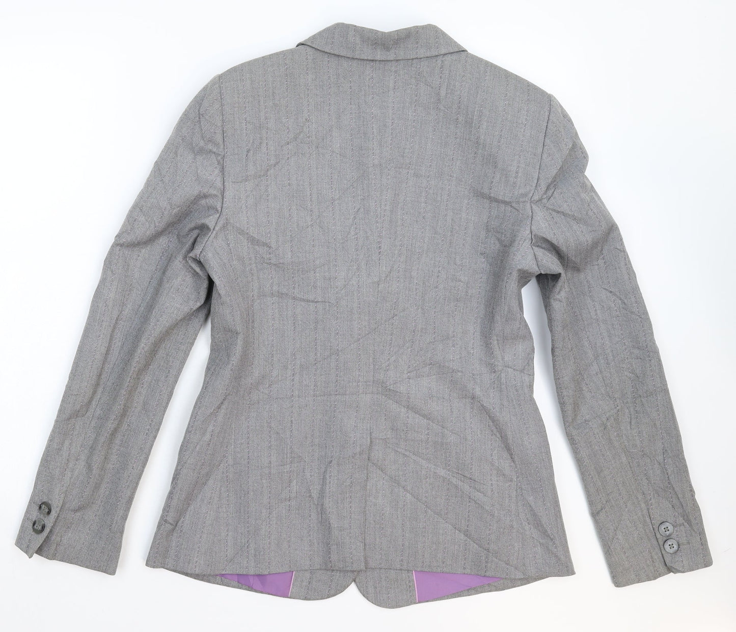 Per Una Womens Grey Striped  Jacket Suit Jacket Size 10