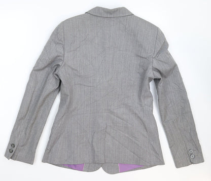Per Una Womens Grey Striped  Jacket Suit Jacket Size 10