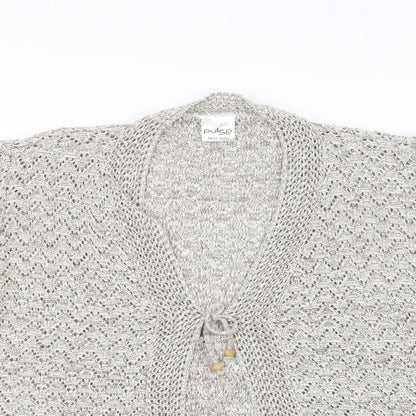 Pulse Womens Beige  Knit Cardigan Jumper Size 2XL