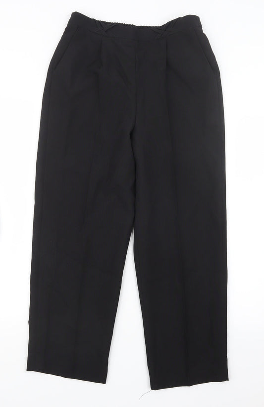 Womens UK Size 10 BM Regular Fit  Black Trousers