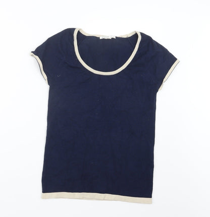 Mango Womens Blue  Knit Pullover Jumper Size M