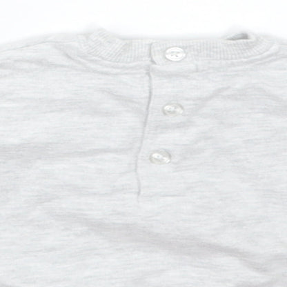 Brand and care label for Very girls’ grey jumper, size 0-3, months