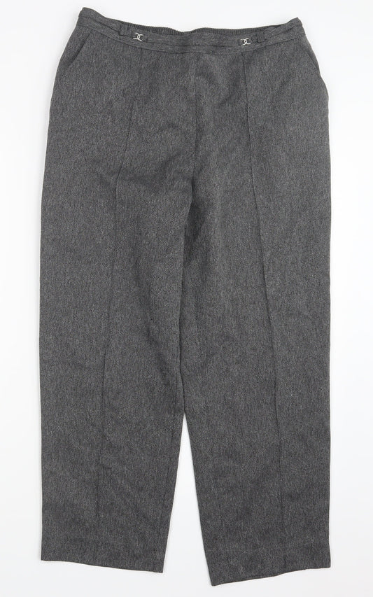 Womens UK Size 14 Marks and Spencer Regular Fit  Grey Trousers