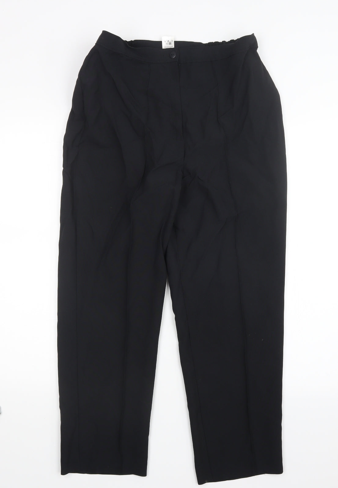 Womens UK Size 12 Slimma Regular Fit  Black Trousers