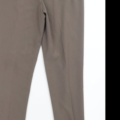 Bm Collection Womens Brown   Trousers  Size 12 L27 in