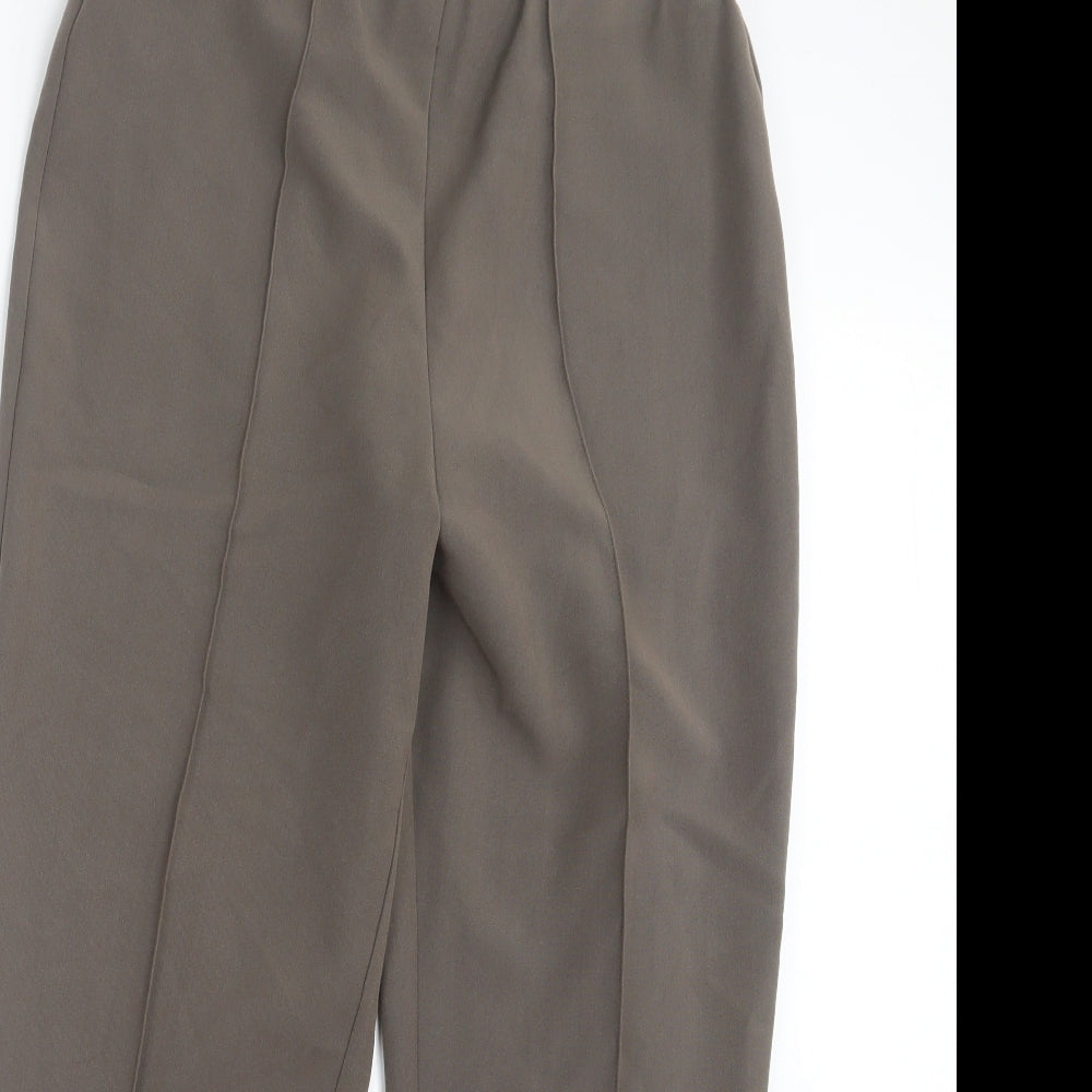 Mia Moda Womens Brown   Trousers  Size 12 L24.5 in