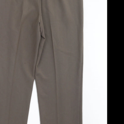 Mia Moda Womens Brown   Trousers  Size 12 L24.5 in