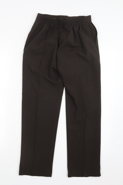 Womens UK Size 10 Preworn Regular Fit  Brown Trousers
