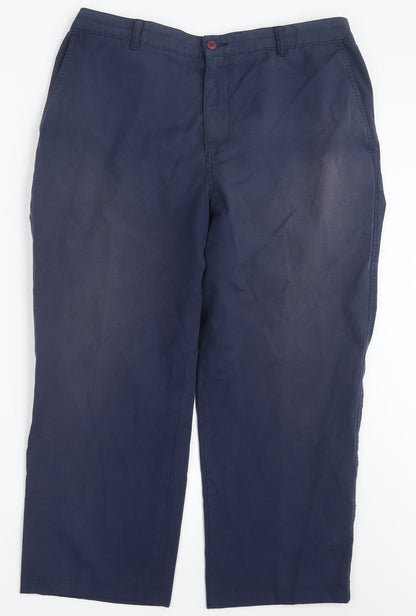 Womens UK Size 34 in Essentials Regular Fit  Blue Trousers