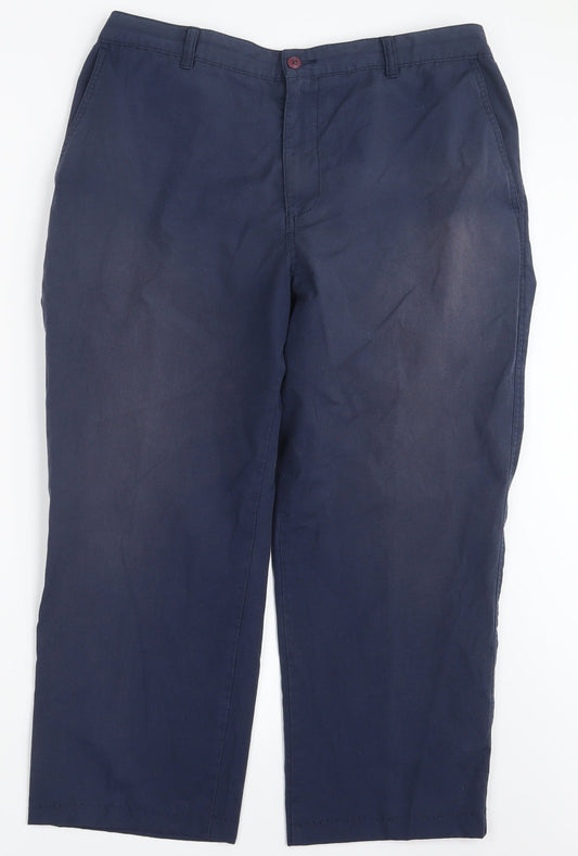 Womens UK Size 34 in Essentials Regular Fit  Blue Trousers