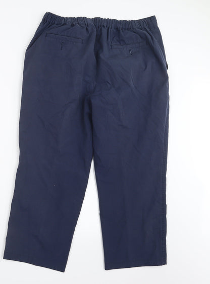 Womens UK Size 34 in Essentials Regular Fit  Blue Trousers