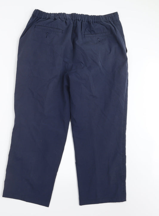 Womens UK Size 34 in Essentials Regular Fit  Blue Trousers