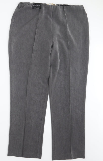 Womens UK Size 16 Vida Vi Regular Fit  Grey Trousers