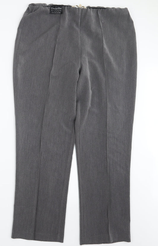 Womens UK Size 16 Vida Vi Regular Fit  Grey Trousers