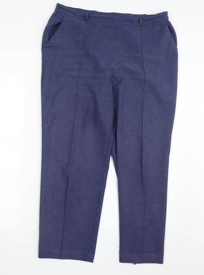 Womens UK Size 34 in Preworn Regular Fit  Blue Trousers