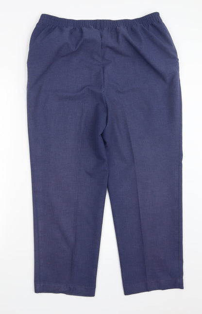 Womens UK Size 34 in Preworn Regular Fit  Blue Trousers