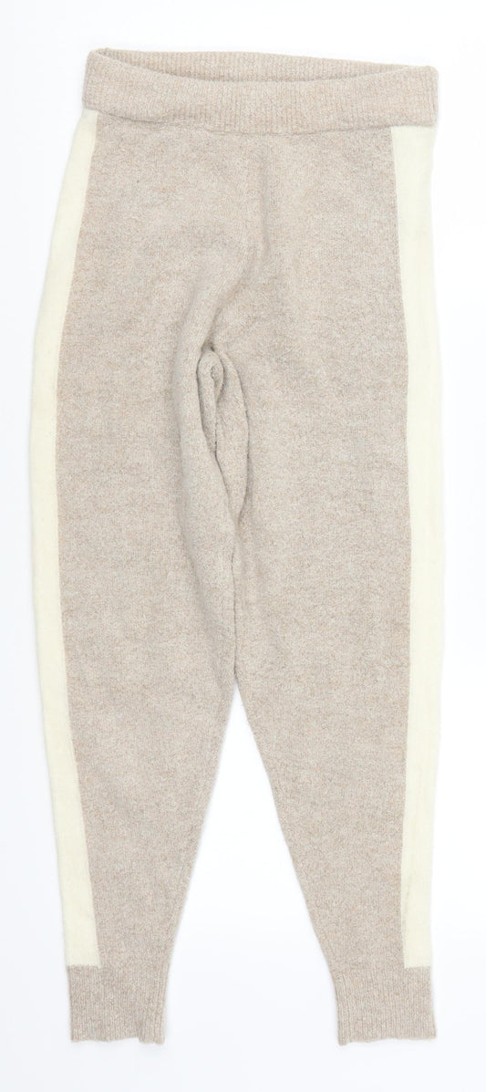 Womens UK Size 24 in ASOS Regular Fit Sweatpants Beige Trousers