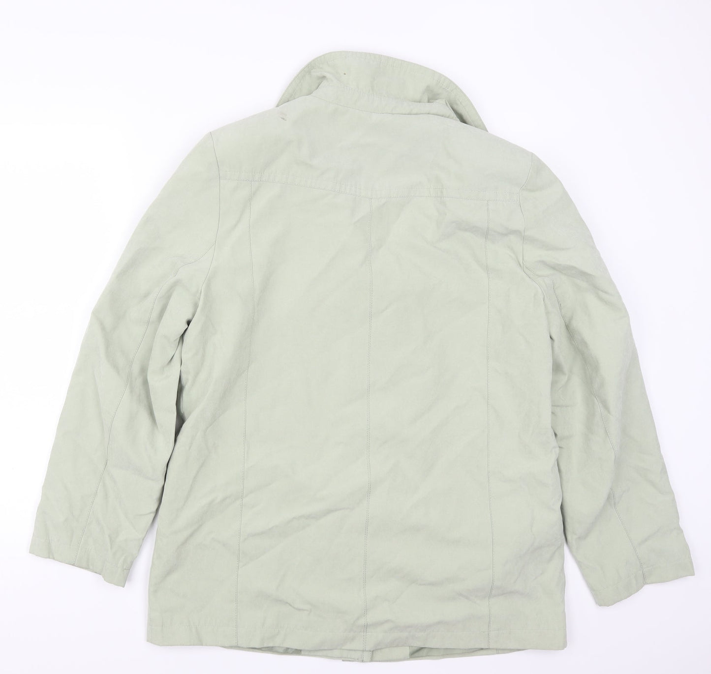 Womens UK Size 14 EWM Green Overcoat