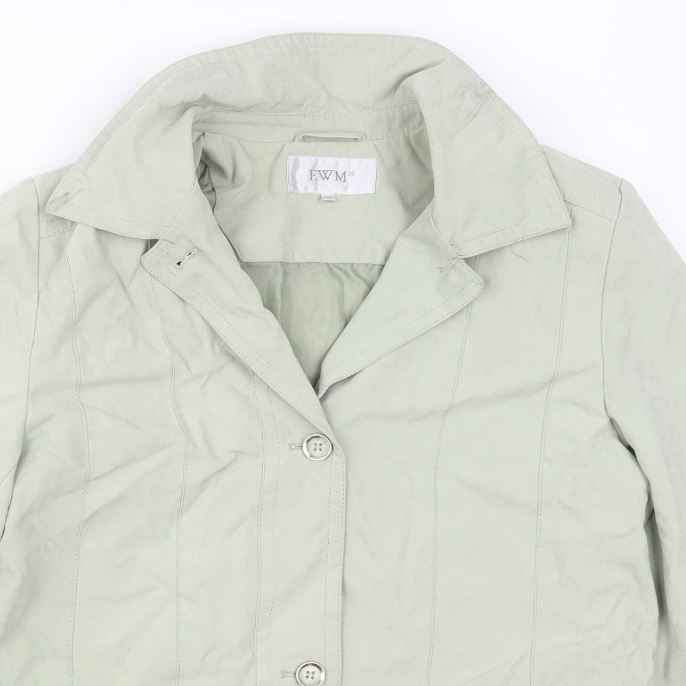 Womens UK Size 14 EWM Green Overcoat
