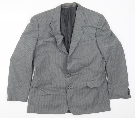 Mens UK Size 42 Preworn Regular Grey Suit Jacket