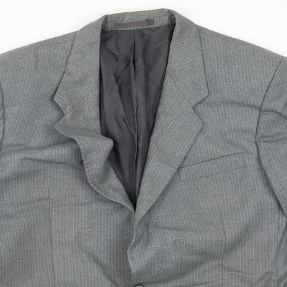 Mens UK Size 42 Preworn Regular Grey Suit Jacket