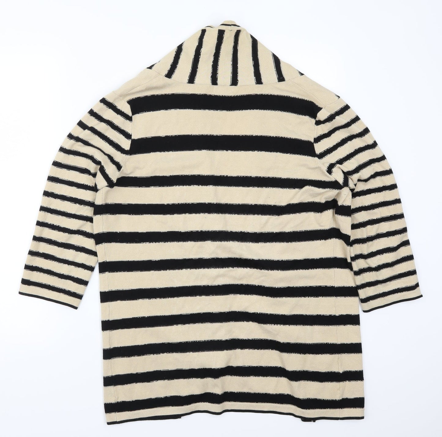 Country Casuals Womens Beige Striped  Cardigan Jumper Size M