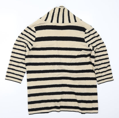 Country Casuals Womens Beige Striped  Cardigan Jumper Size M