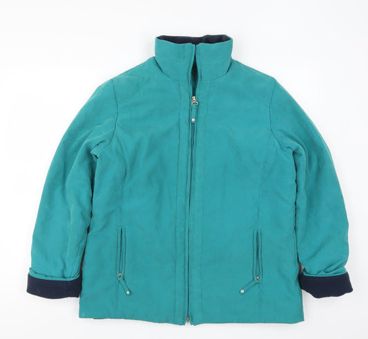 Klass Womens Blue   Overcoat Coat Size M