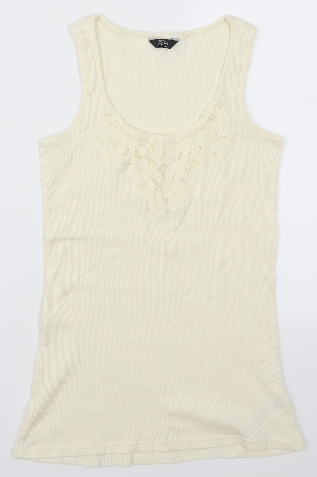 F&F Womens Beige   Basic Tank Size 14
