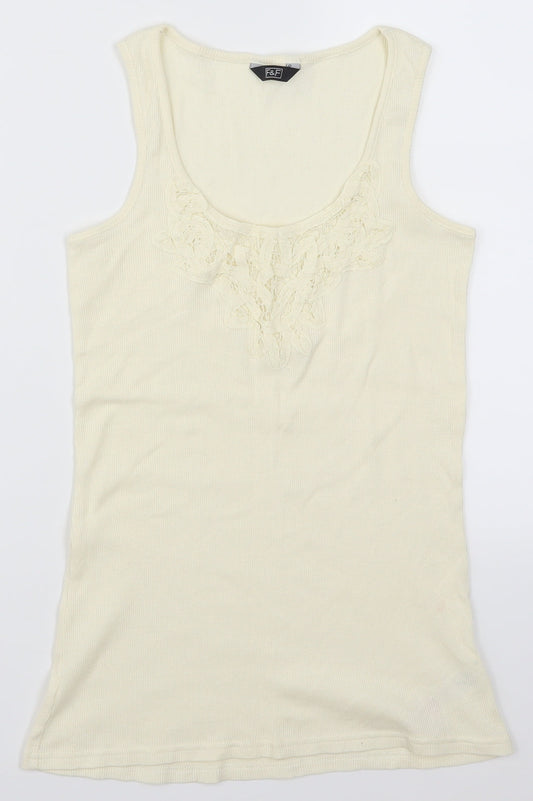 F&F Womens Beige   Basic Tank Size 14