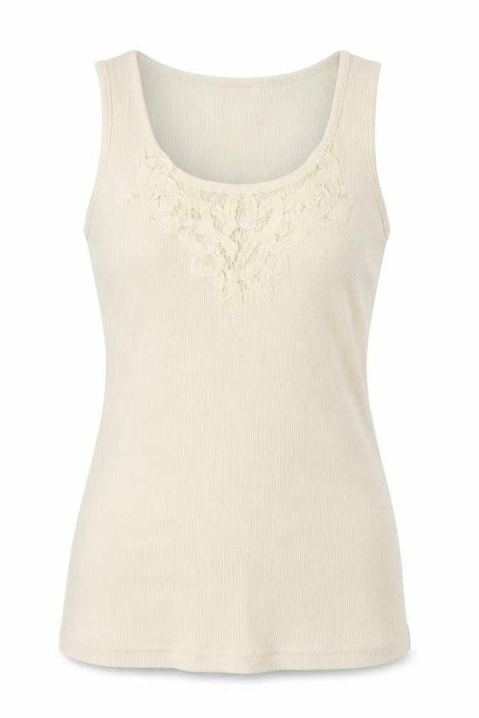 Womens UK Size 14 F&F Beige Basic Tank