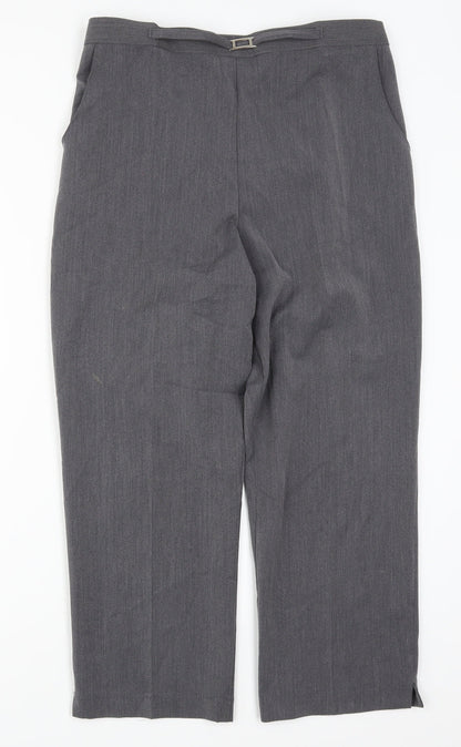 Womens UK Size 16 Preworn Regular Fit  Grey Trousers