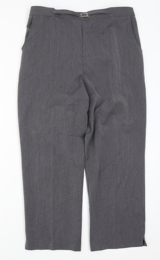 Womens UK Size 16 Preworn Regular Fit  Grey Trousers