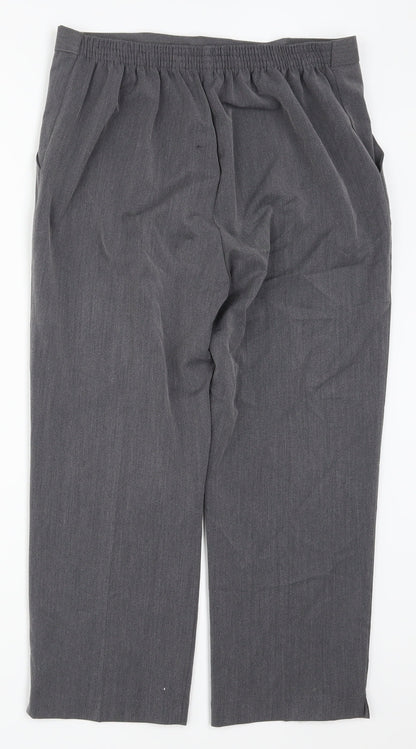 Womens UK Size 16 Preworn Regular Fit  Grey Trousers