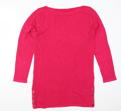 Additional front view of JD Williams women’s pink jumper, size UK 8
