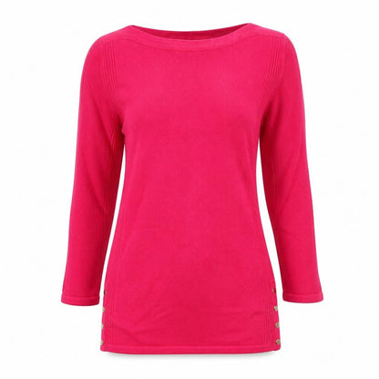 Front view of JD Williams women’s pink jumper, size UK 8