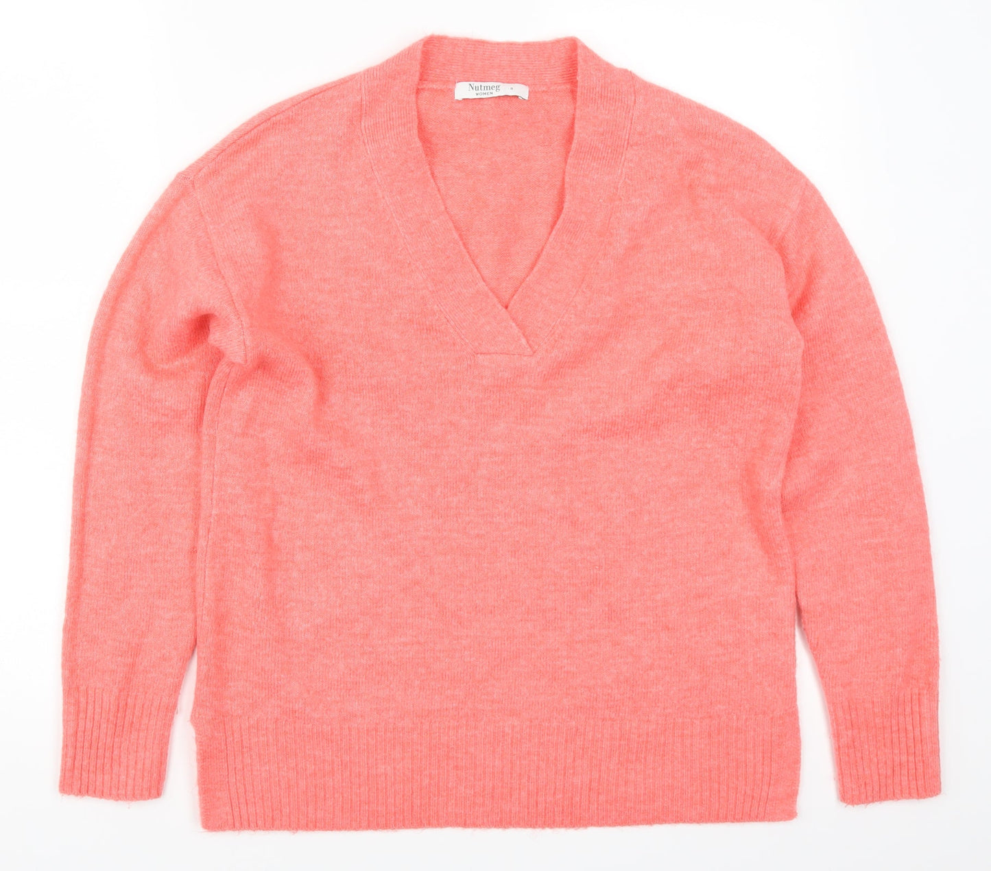 Nutmeg Womens Pink  Knit Pullover Jumper Size 8