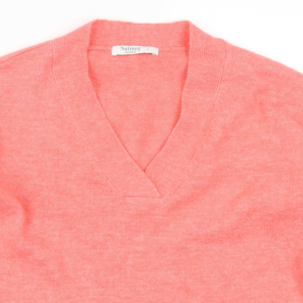 Nutmeg Womens Pink  Knit Pullover Jumper Size 8