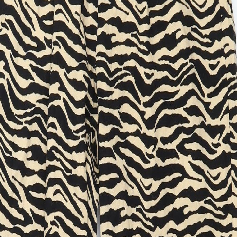 Daisy Street Womens Beige Animal Print  Trousers  Size 8 L26 in
