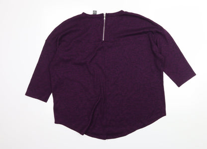 Primark Womens Purple  Jersey Pullover Jumper Size 14