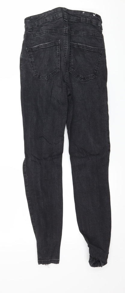 New Look Womens Grey  Denim Skinny Jeans Size 6 L24 in