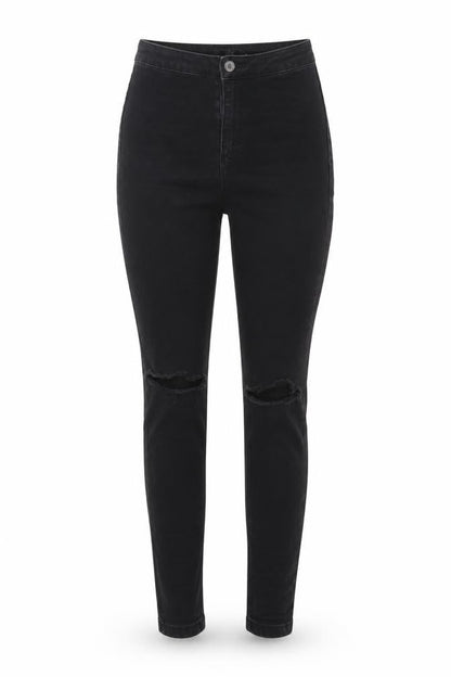 Womens UK Size 8 Missguided Regular Fit Skinny Black Jeans