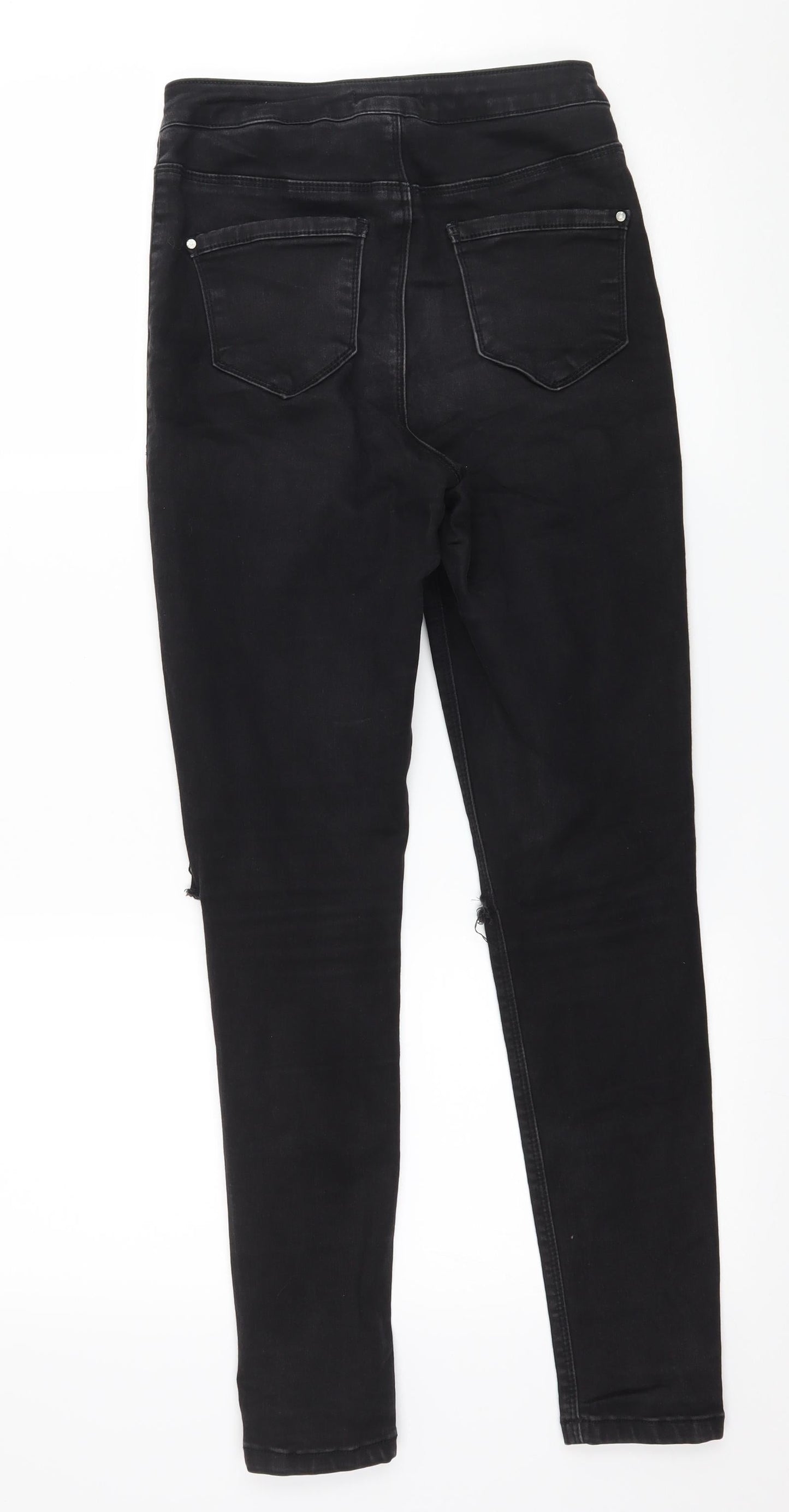 Missguided Womens Black  Denim Skinny Jeans Size 8 L28 in