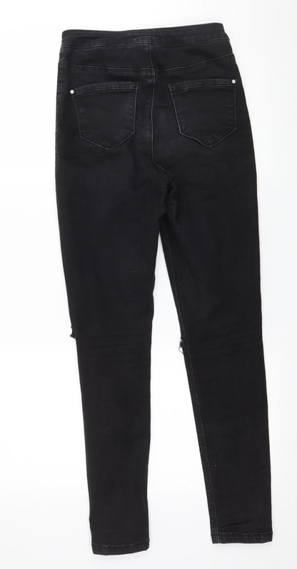 Missguided Womens Black  Denim Skinny Jeans Size 8 L28 in