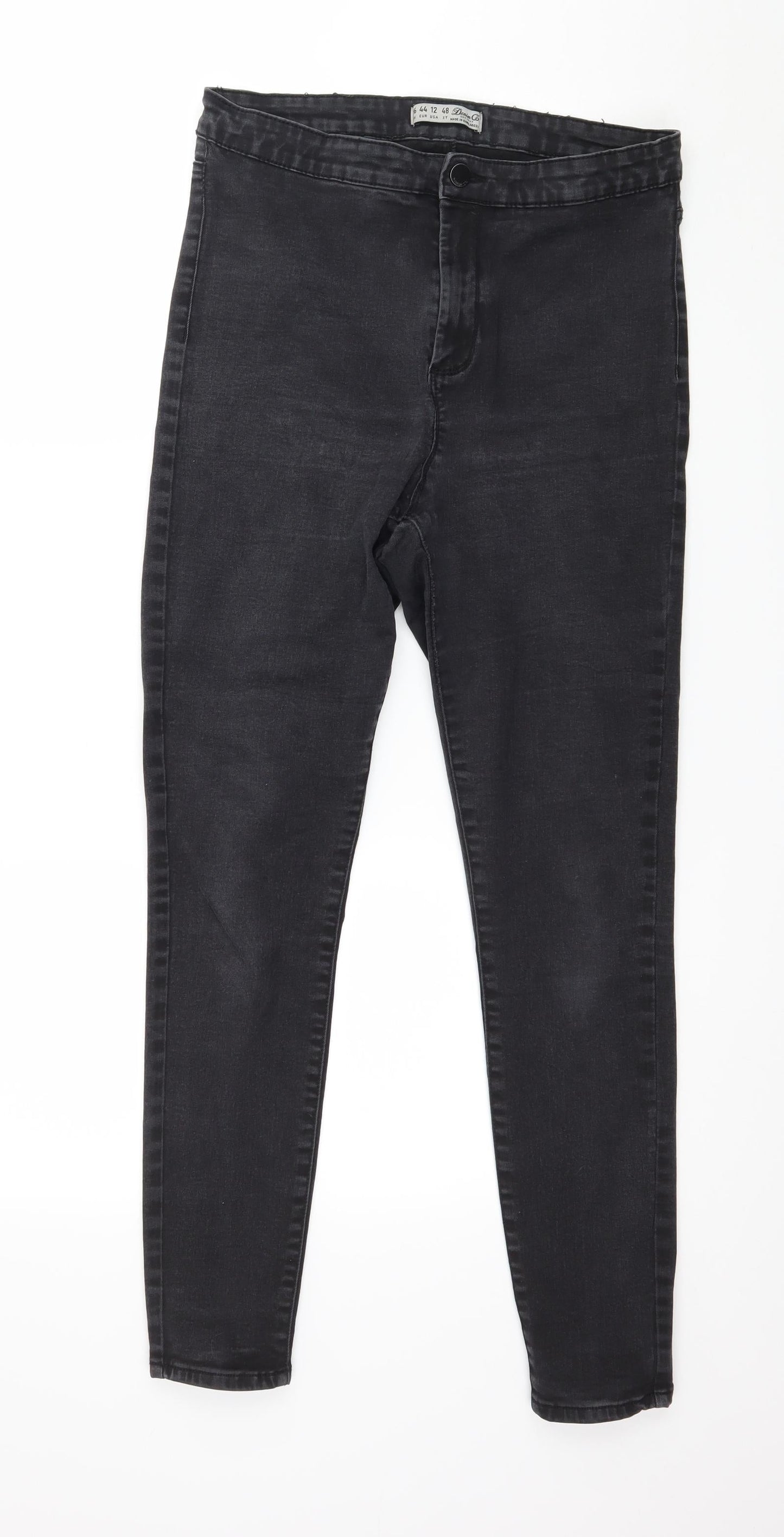 Denim & Co. Womens Grey  Denim Skinny Jeans Size 16 L27 in