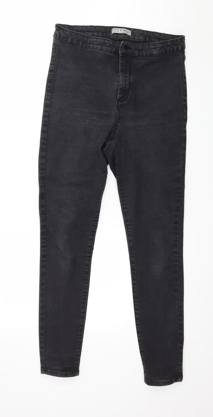 Denim & Co. Womens Grey  Denim Skinny Jeans Size 16 L27 in