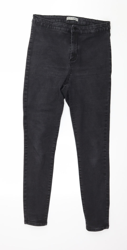 Denim & Co. Womens Grey  Denim Skinny Jeans Size 16 L27 in